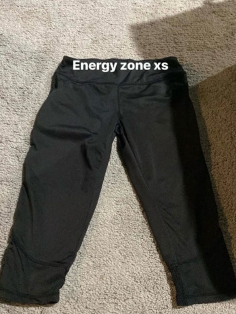 Energy Zone Black Capri Workout Leggings